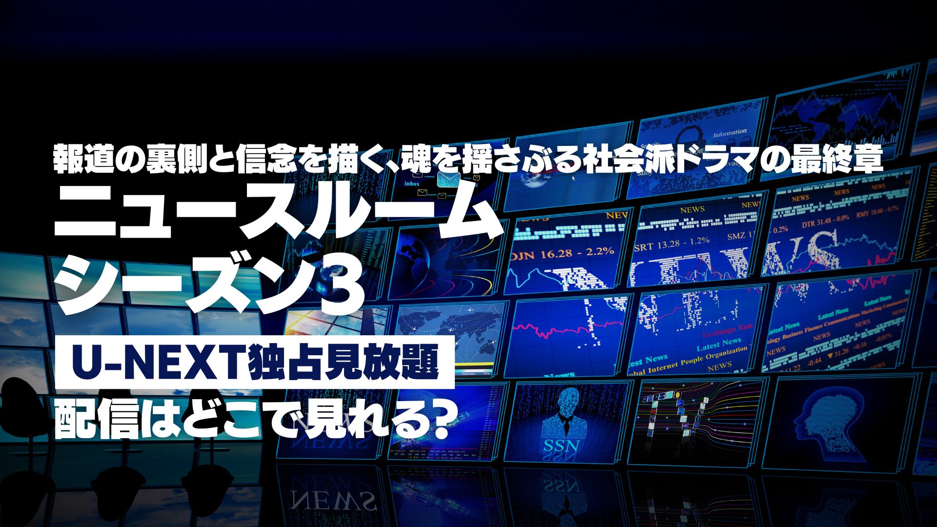 ドラマ『ニュースルーム シーズン３』配信どこで見れる？ U-NEXT独占見放題配信